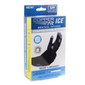 Copper Fit ICE Menthol Infused Compression Gloves S/M
